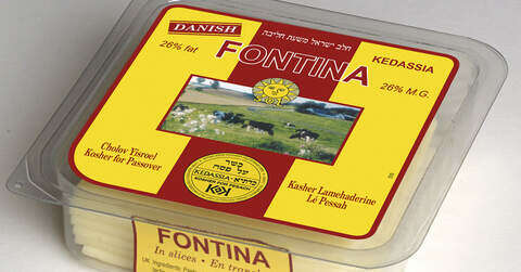 SOL - Kosher Fontina Fontina ost i skiver, 175 g KEDASSIA - Cholov Yisroel - Kosher for Passover